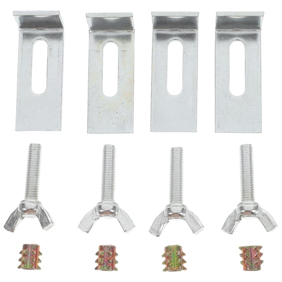 DEEPCRAFF 4Pcs Zinc Alloy Sink Mounting Brackets Silver for Kitchen Sinks with Wear Resistance