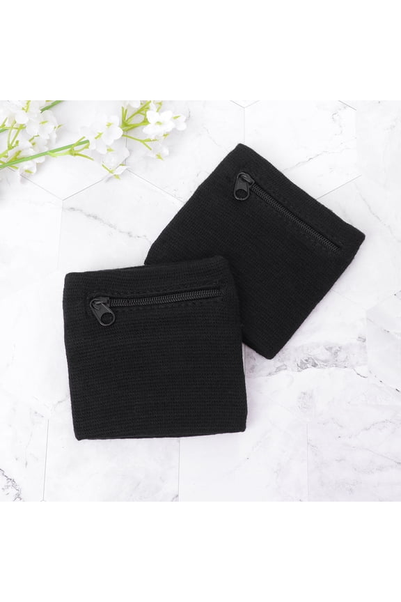 Cotton Wrist Wallet Assorted Color Zipper Pouch for Sports and Running