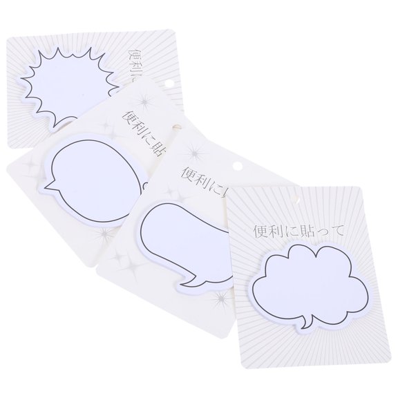 DEEPCRAFF 4Sets White Sticky Book Tabs Self Adhesive Memo Pads for Home Office Writing Supplies with Versatile Usage