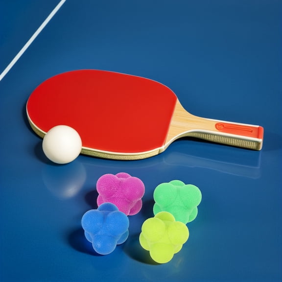 DEEPCRAFF 4pcs Eye Coordination Training Balls TPR Assorted Color To Improve Hand Eye Coordination For Athletes