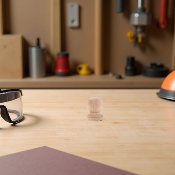 DEEPCRAFF 4pcs Unfinished Wood Finials for DIY Projects Light Yellow Classic Luxury Home Decor