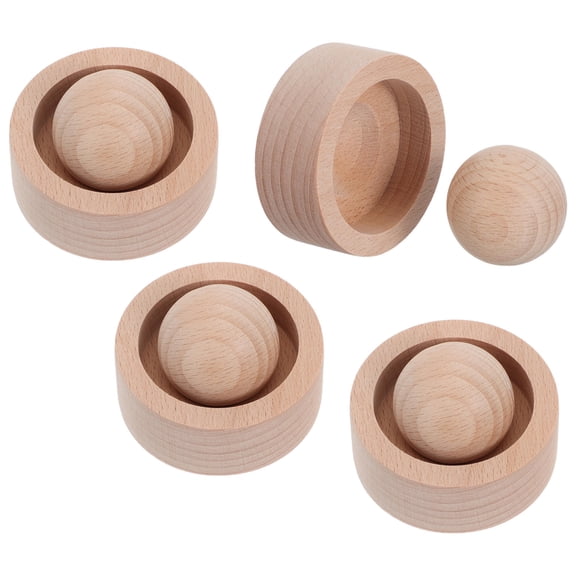 DEEPCRAFF 4pcs Wood Grain Essential Oil Passive Diffuser, Compact Cylindrical