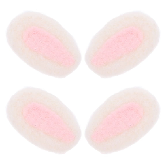DEEPCRAFF 4pcs Wool Felt Bunny Ears DIY Hairband Materials for Craft Projects