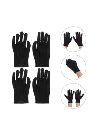 5 Pairs Lightweight Black Inspection Gloves with Ergonomic Fit for Art, Jewelry, and Precision Work