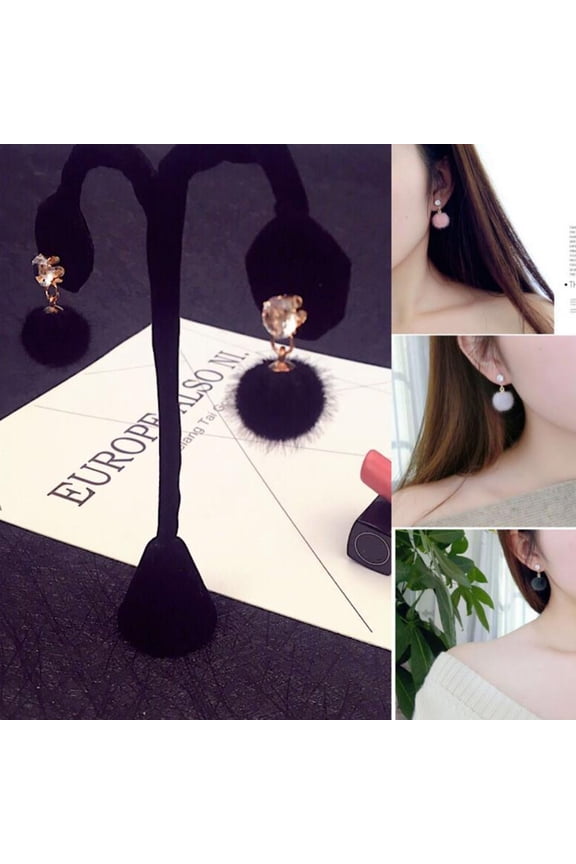 5 Pairs Women's Pom Pom Earrings Set, Trendy Fashion Jewelry for Daily Wear and Casual Outfits