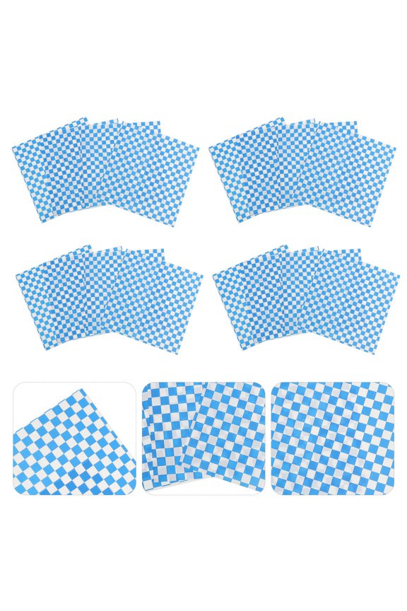 50 Sheets Multi Function Food Wrap Paper Blue Water Resistant Picnics