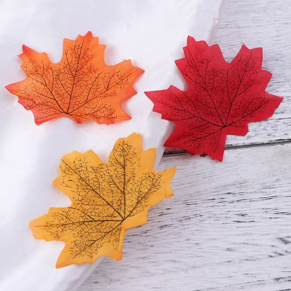 DEEPCRAFF 500Pcs Artificial Maple Leaves Maple Leaf Shape Assorted Colors for DIY Craft and House Decor