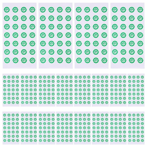DEEPCRAFF 500Pcs Green Electronic Recycling Stickers Adhesive Paper Labels for Packaging