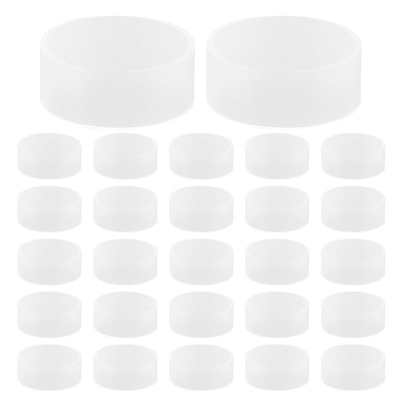 DEEPCRAFF 500Pcs Flexible Silicone Cable Ties White Adjustable Cord Organizer Bands for Travel and Home Use