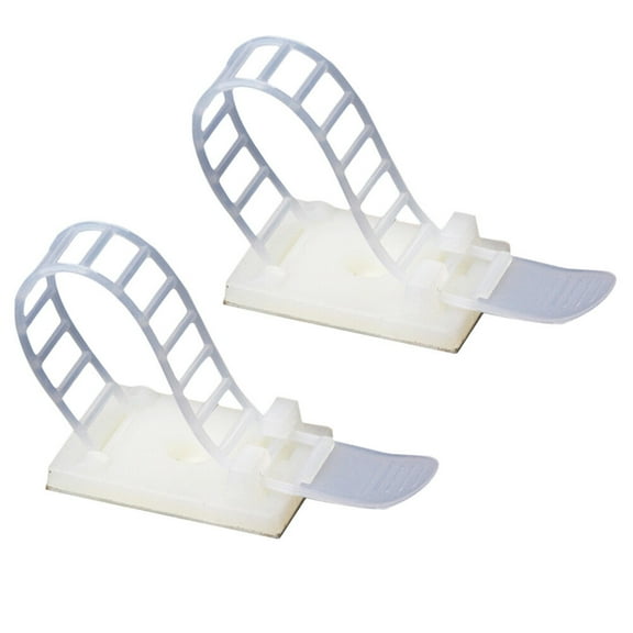 DEEPCRAFF 50Pcs Adjustable Cable Fixer White Wire Organizer for Mounting Cables on Walls and Ceilings