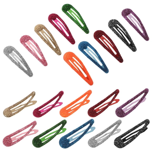DEEPCRAFF 50Pcs Assorted Color Metal Snap Hair Clips Waterdrop Shape Stylish Hair Accessories