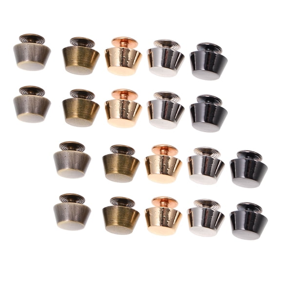 DEEPCRAFF 50Pcs Bag Bottom Studs Zinc Alloy Replacement Hardware with Flat Head Nailhead Studs for Handbag Feet