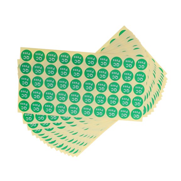 DEEPCRAFF 50Pcs Green Quality Control Passed Labels with Tamper Evident Seal for Electronics and Documents