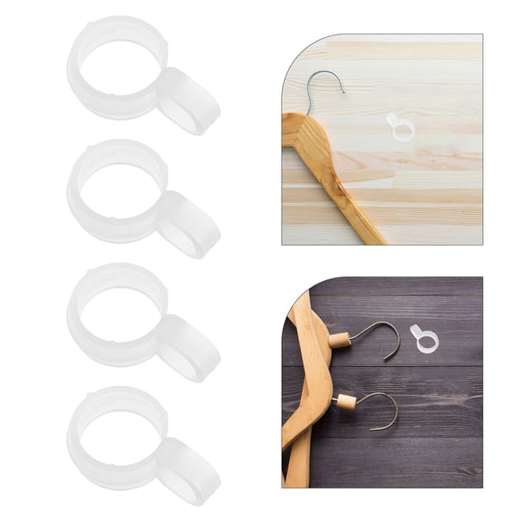 DEEPCRAFF 50Pcs Transparent Plastic Laundry Clips Windproof Hanger Hooks for Home Drying Rack