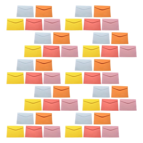 DEEPCRAFF 50Pcs Mailing Envelopes Paper Colored Assorted Colors Sturdy for Letters and Postcards