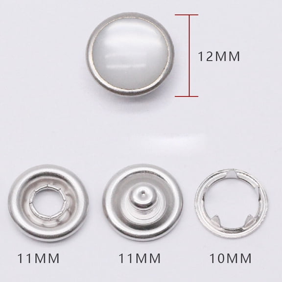 DEEPCRAFF 50Pcs Metal Snap Buttons Assorted Colors for Sewing Fasteners on Jackets Hats Jeans