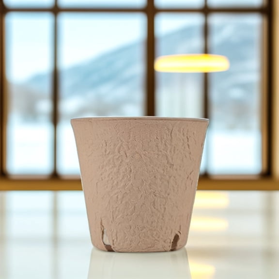 DEEPCRAFF 50Pcs Lightweight Peat Paper Seed Starter Pots in Khaki for DIY Gardening Supplies
