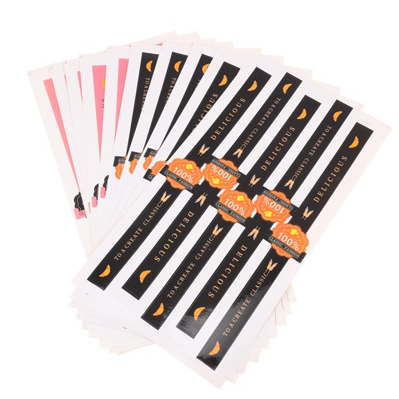 DEEPCRAFF 50-Pack Decorative Stickers, Self-Adhesive Labels for Boxes, Bags, Wrapping and Packaging