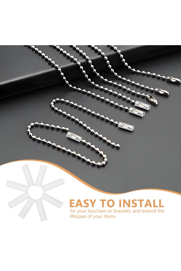 50Pcs Transparent Jewelry Chain Locks Anti Drop Plastic Connectors for Keychains and Bracelets