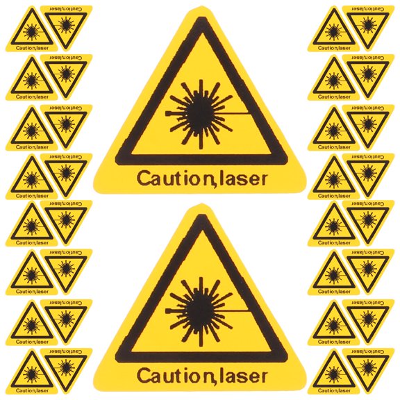 DEEPCRAFF 50Pcs Safety Decal Caution Sticker PVC Hazard