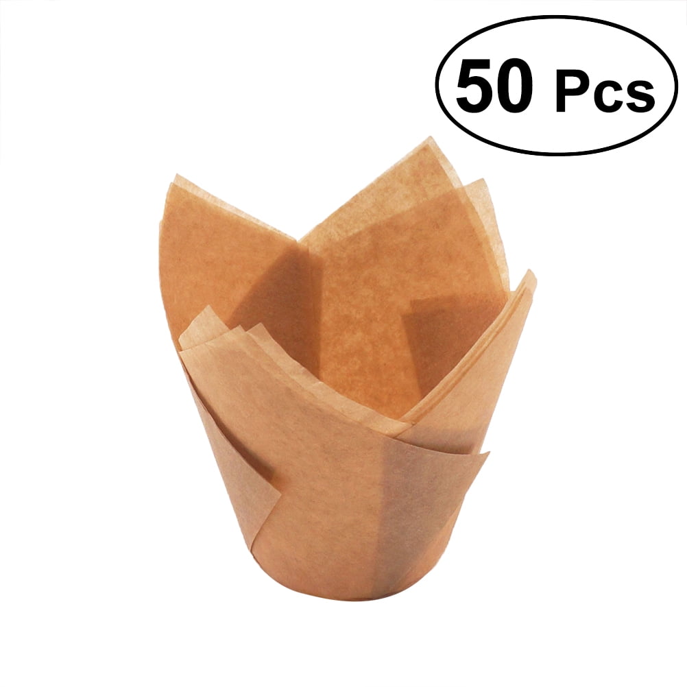 DEEPCRAFF 50Pcs Shape Paper Cupcake Wrappers For Wedding And Birthday ...