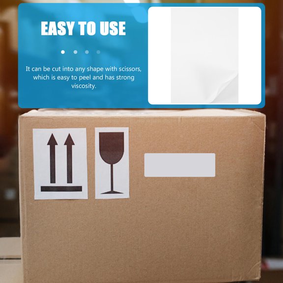 DEEPCRAFF 50Pcs Single Sided Adhesive Sheets White Tape for Cards Photo Tape and Craft Applications