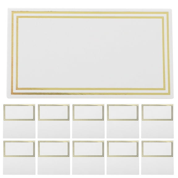 DEEPCRAFF 50-Pack White Foldable Wedding Place Cards Table Tent for Party Guest Names and Table Numbers