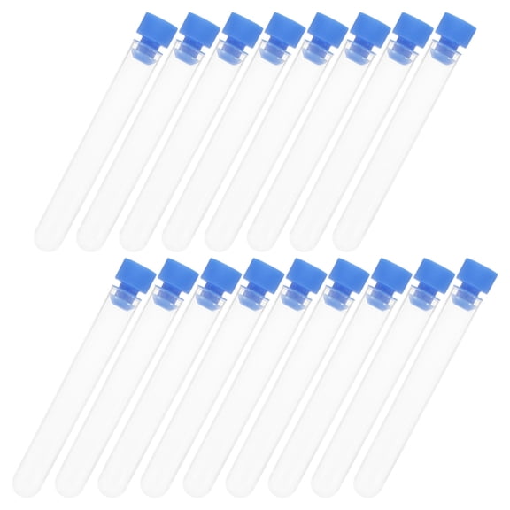 DEEPCRAFF 50Pcs Transparent Plastic Test Tubes for Sample and Plant Propagation Storage