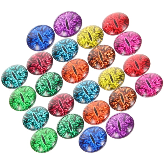 DEEPCRAFF Lifelike Glass Craft Eyes Assorted Color for Handmade Projects 50Pcs