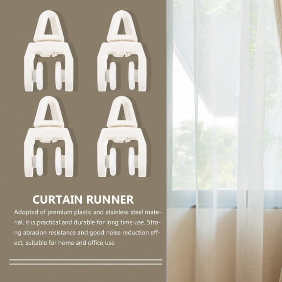 DEEPCRAFF 50 Pack Universal Curtain Track Gliders, Smooth Sliding Drapery Track Rollers for Home Window