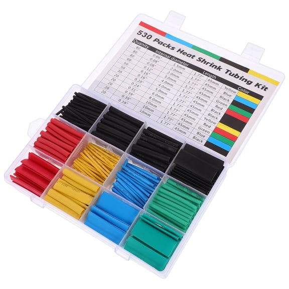 DEEPCRAFF 530Pcs Heat Shrink Tube Kit Versatile Wire Wrap Sleeving for Home Use