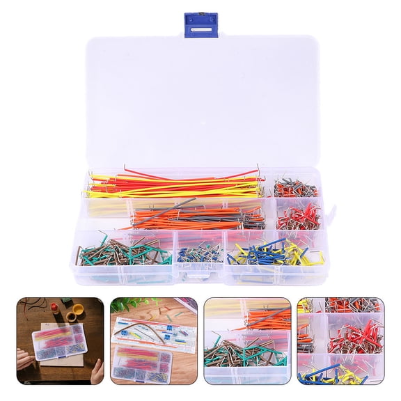 DEEPCRAFF erless Breadboard Wires Assorted Color Copper-Aluminum for Prototyping Circuit 540Pcs Deepcraff
