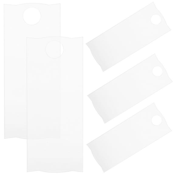 DEEPCRAFF 5Pcs Blank Acrylic Sublimation Name Tags with Hole for Tumbler Cups Transparent Design