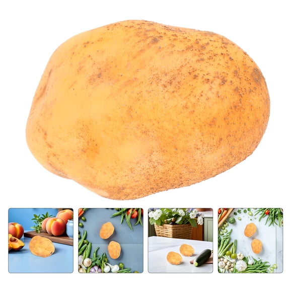 DEEPCRAFF 5-Pack Realistic Foam Potato for Kitchen Decoration, Garden Display, Craft Projects, and Artificial Vegetable Props