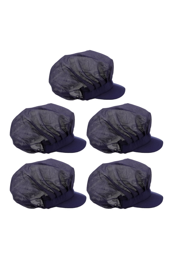 5-Pack Adjustable Breathable Mesh Chef Hats Cooking Beanies for Kitchen, Home, and