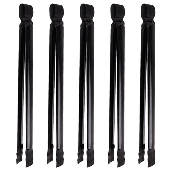 DEEPCRAFF 5Pcs Barbecue Tong Black Metal Log Grabber Strong Grip for Backyard Camping