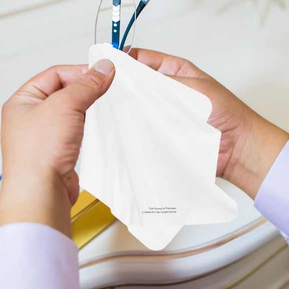 DEEPCRAFF 5Pcs Cd Cleaner Cloth Reusable Microfiber for Discs Glasses and Screens White