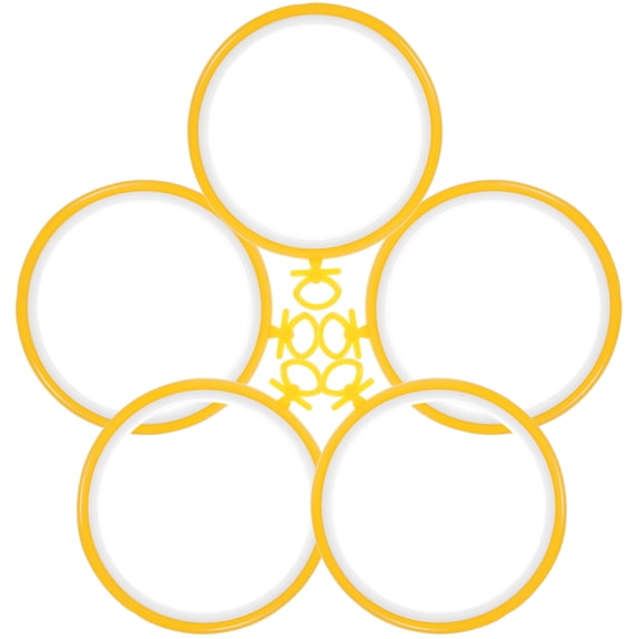 DEEPCRAFF 5Pcs Reusable Stitching Hoops Plastic for Needlework Decoration DIY Lovers Embroidery Equipment