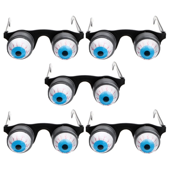 DEEPCRAFF 5Pcs Creative Spring Eyeball Glasses Funny Party Prop Glasses for Pranks and Decoration