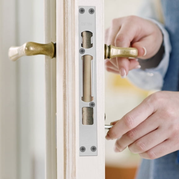 DEEPCRAFF 5-Pack Heavy Duty Door Strike Plates for Enhanced Home Security and Strong Kick-Resistant