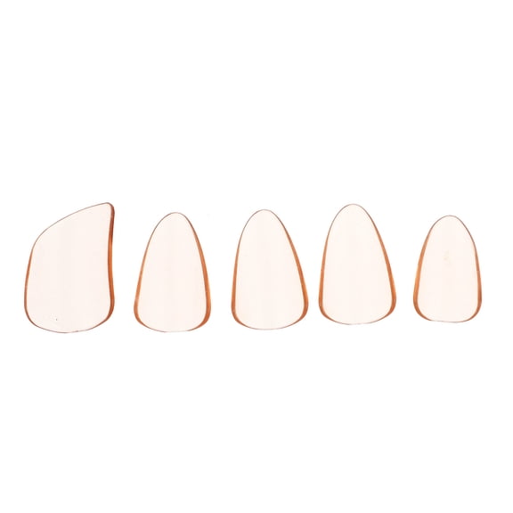 DEEPCRAFF 5Pcs False Nails with Moderate Softness for String Instrument Playing Orange