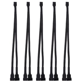 DEEPCRAFF 5-Pack Fan 1 to 2 Splitter Cable with Tinned Copper Wire for PC Cooling and Building Support