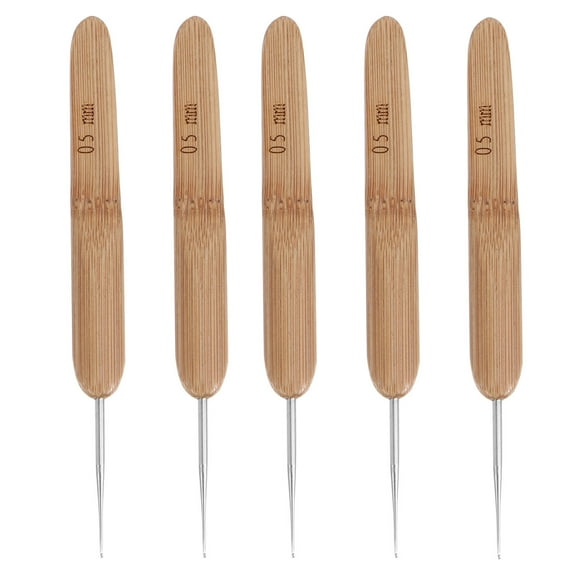 DEEPCRAFF 5Pcs Hair Weaving Needles for Dreadlocks and Braid Craft Ergonomic Handle Multiuse Set