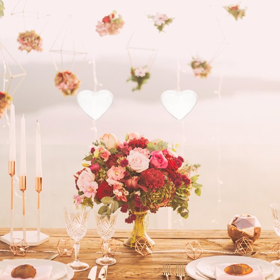 DEEPCRAFF 5Pcs Heart Candy Box Transparent Plastic Storage Case for Chocolates and Candy