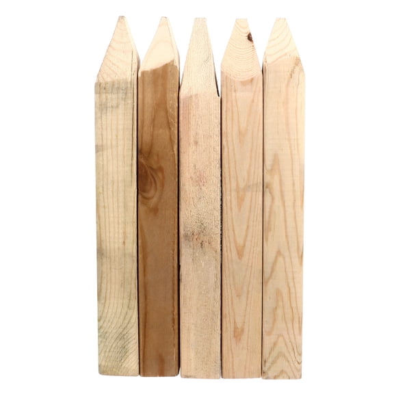 DEEPCRAFF 5-Pack Multipurpose Wooden Stakes for Garden, Fence Posts, Yard Borders, Measurement Tools,
