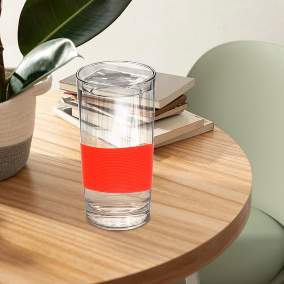 DEEPCRAFF 5-Pack Silicone Bottle Bands for Glass Cups with Anti- Protective Sleeves