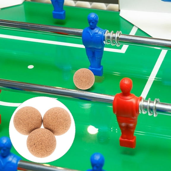 DEEPCRAFF 5Pcs Table Football Balls Cork Ball Wooden for Indoor Use Khaki