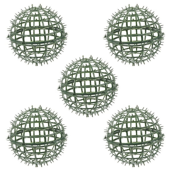 DEEPCRAFF 5Pcs Topiary Ball Cage for Topiary Ball and Garden Ornament in Green Plastic