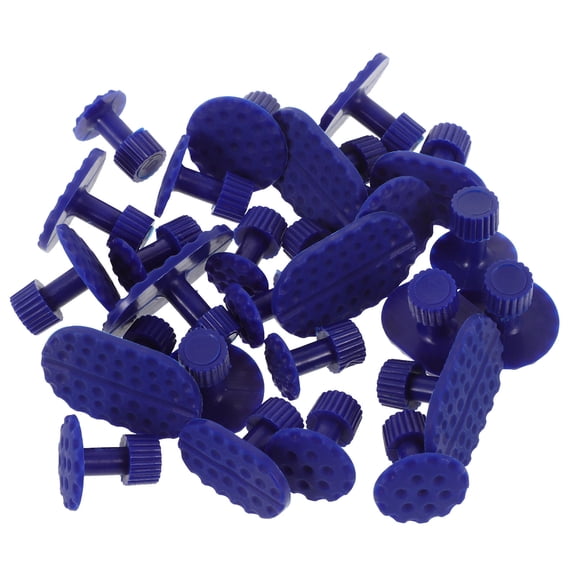 DEEPCRAFF 5Sets Car Body Fixer Kit Dent Puller Tab Kit Plastic Blue Square and Round 1.2*0.8*0.8in