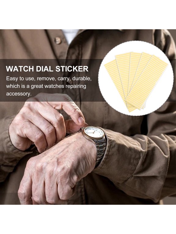 Watch Double-Sided Tape Yellow for Watch and Jewelry Repair 5Pcs